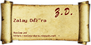 Zalay Dóra névjegykártya